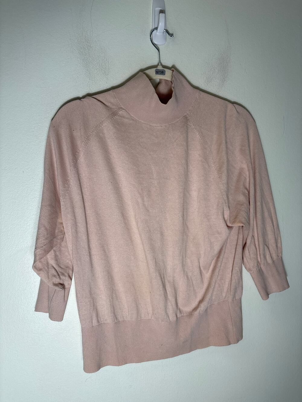 Talbots Pink Turtleneck Pullover Top Sz M